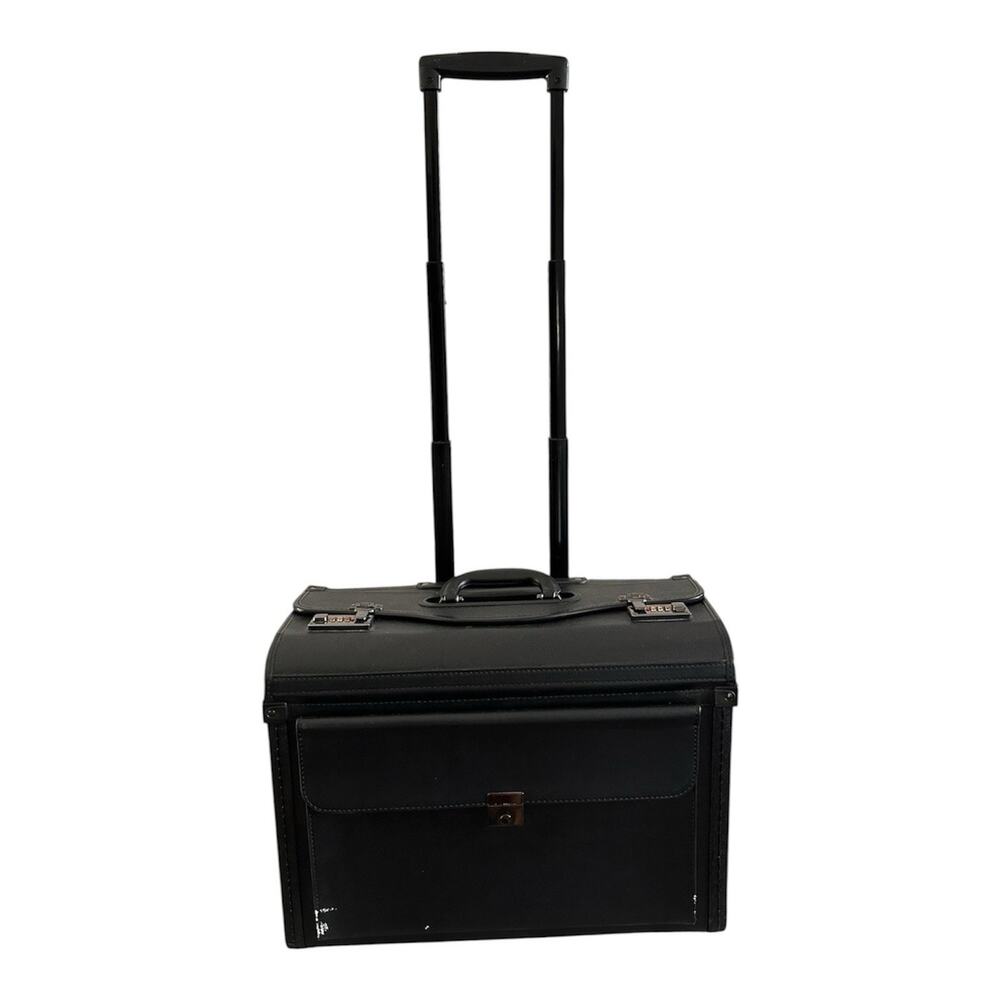Alpine Swiss Rolling 17" Laptop Briefcase on Wheels Attache Lawyers Case Locks